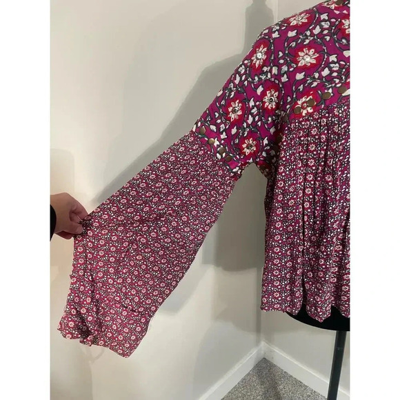 Free People Malia Babydoll Jacket in Berry Combo - Picture 7 of 13